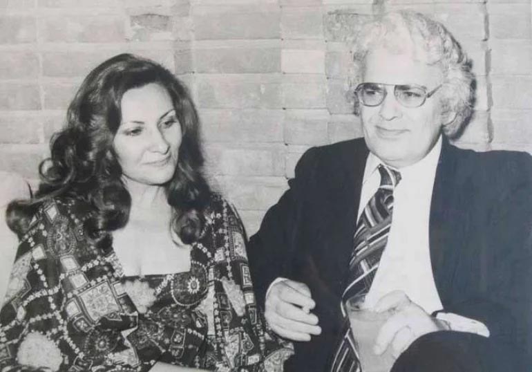 احمد شاملو به همراه عشق ابدی اش آیدا سرکیسیان (ریتا آتانث) 